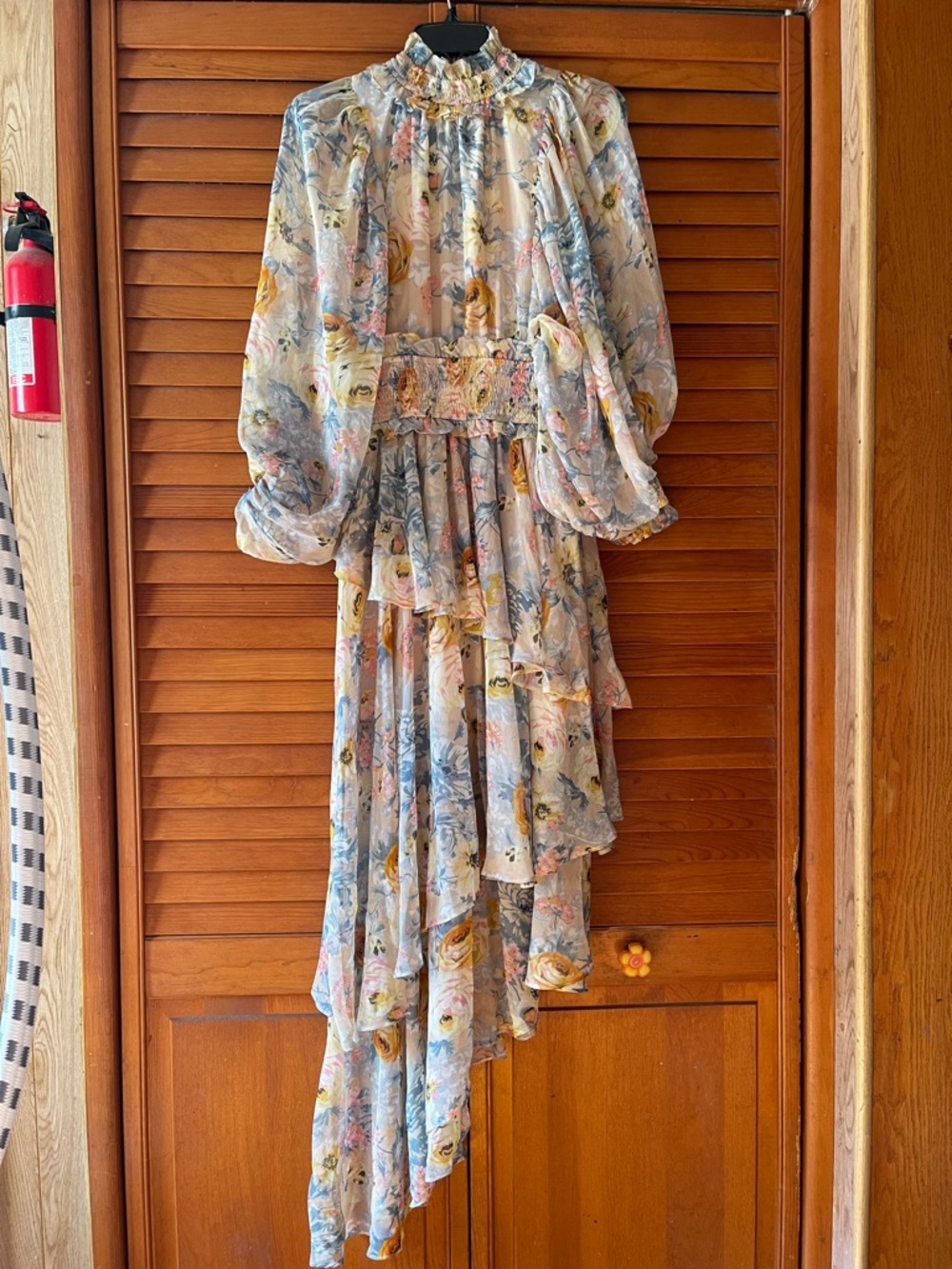 ELLIATT Astrid Floral Print Smocked Long Sleeve Dress . Size S Women 
#357